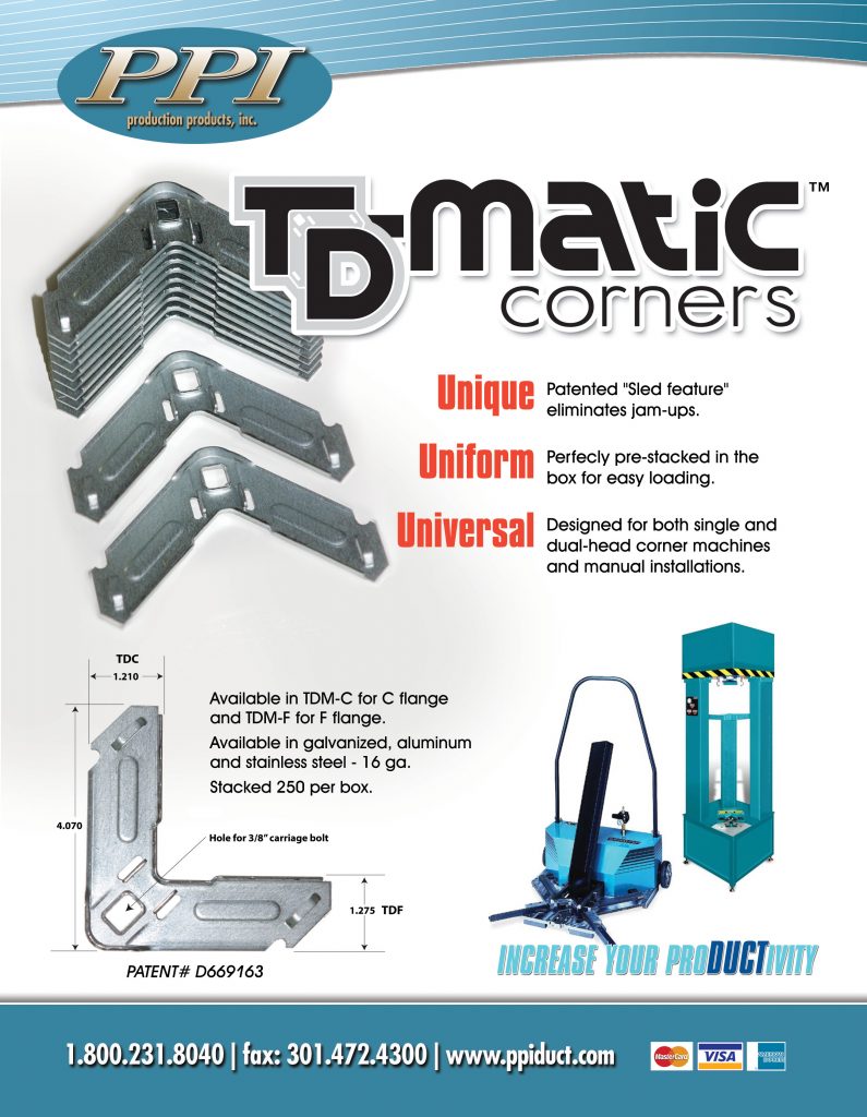 Cornermatic TDC / TDF Corners - Production Products, Inc.