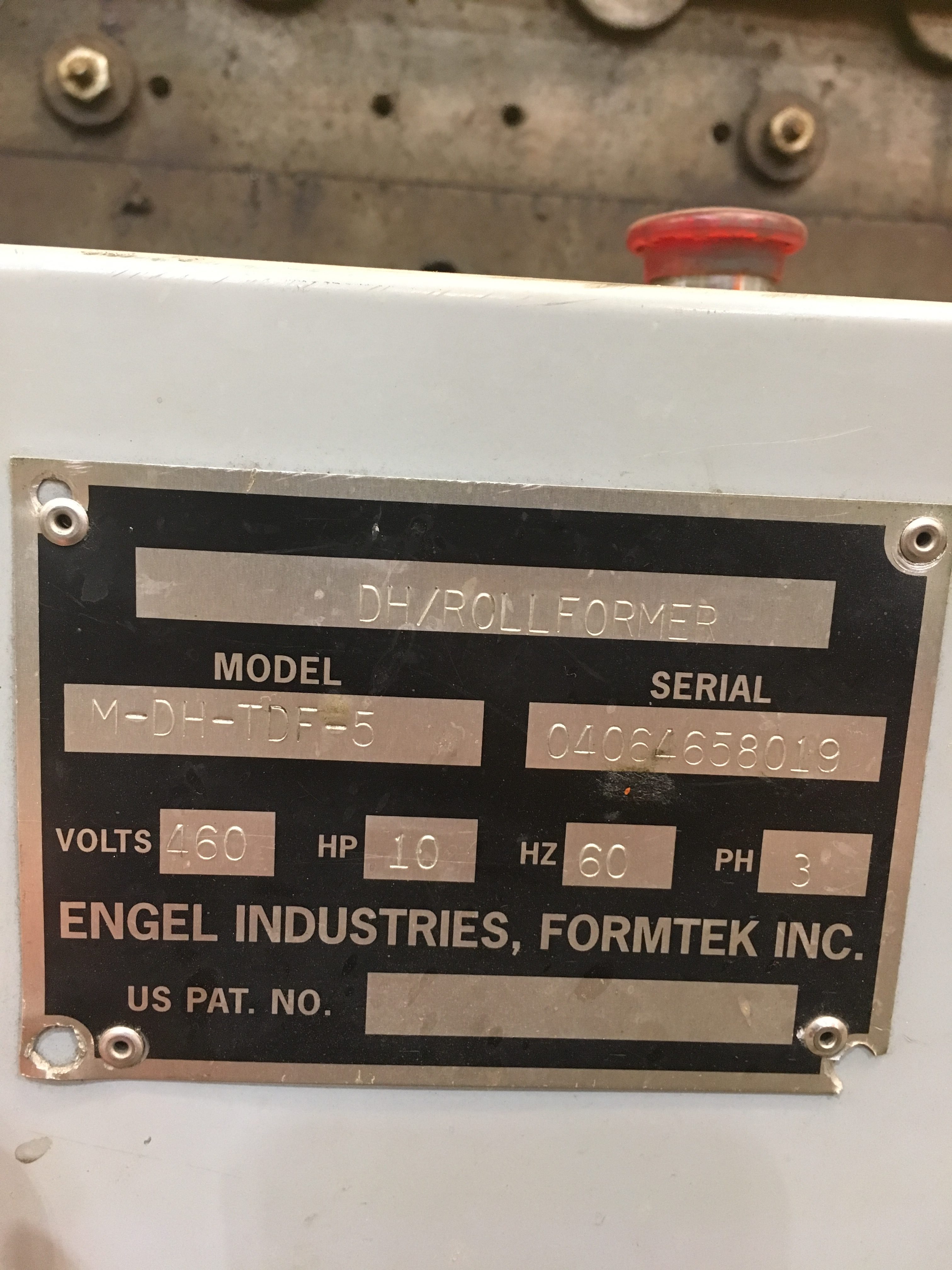 Engel Coil Line serial # tag